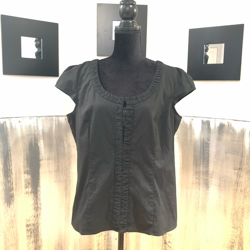 Black Worthington Short Sleeve Top Sz XL